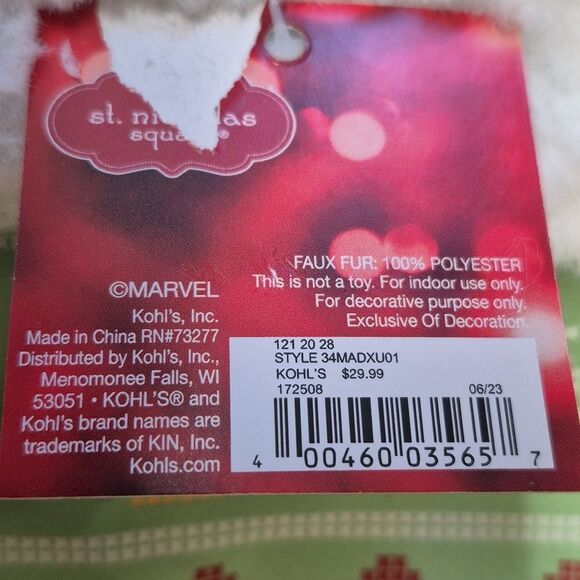 Marvel Iron Man Christmas Stocking - New - Picture 2 of 3